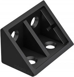 Metal-con Plastic Corner Shelf Black 35x20mm Γ-Γ260