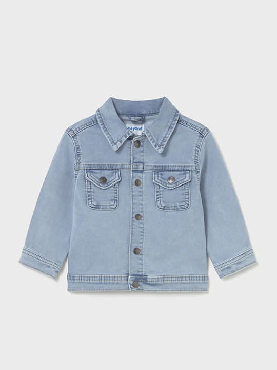 Mayoral Kids' Denim Jacket Chlorinated