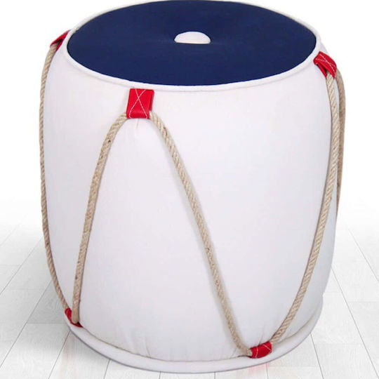 Hocker Für das Wohnzimmer Gepolstert mit Stoff Fora Multi-white