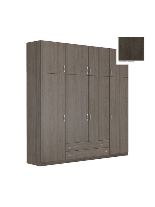 Τετράφυλλη Ντουλάπα με Πατάρι 202x60x233cm