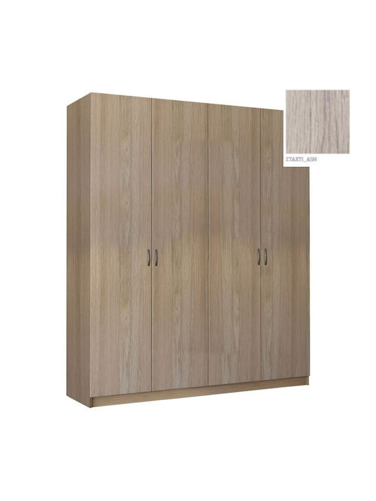 Patru uși Dulap de Haine cu Spațiu de Depozitare Scrumieră 182x60x220cm