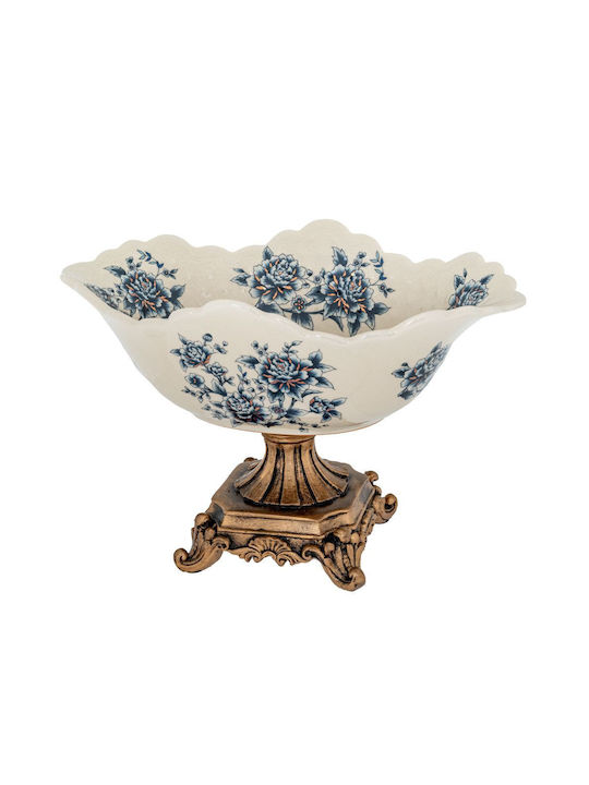 Iliadis Floral Decorative Bowl White 32x20x20cm