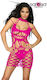 Extrem Enthüllendes Sexy Pinkes Kleid