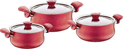 OMS Collection Aluminum Pots Set 6 Pieces