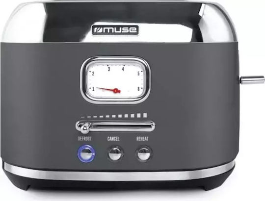 Muse Prăjitor de pâine 2 sloturi 1000W Gri