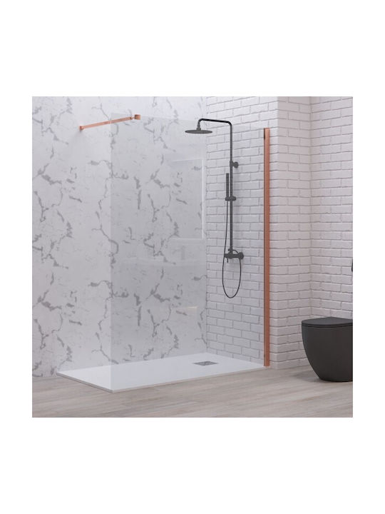 Karag Nano Διαχωριστικό Ντουζιέρας 60x200cm Rose Gold
