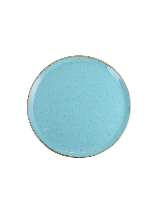 Porland Plate Shallow made of Porcelain Blue with Diameter 28cm