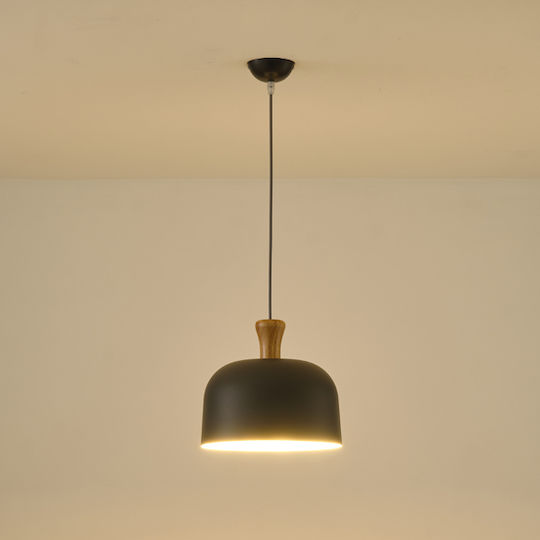 Eurolamp Гладко Висящо Таванно Осветително Тяло Сив Цокъл E27 27x130x130см