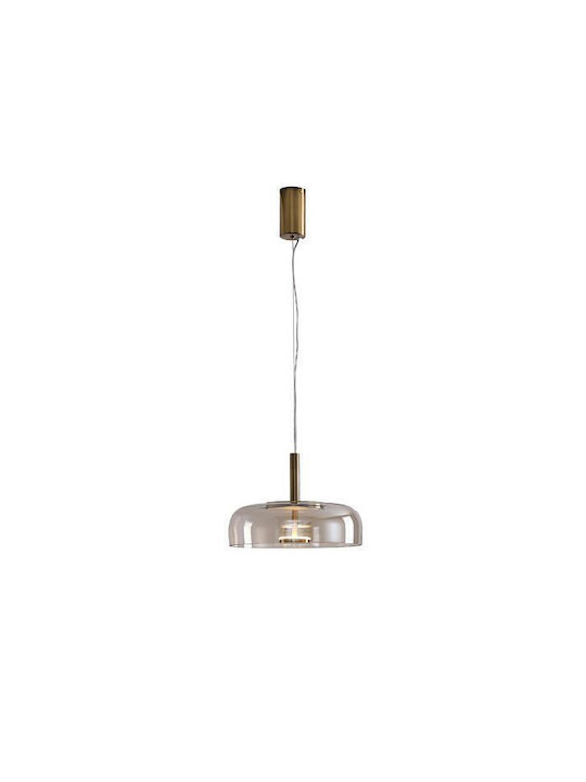 Eurolamp Lobby Κρεμαστό Φωτιστικό Χρυσό LED 30x30x139εκ.