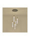 Eurolamp Vial Ceiling Light Transparent LED with Warm White Light 35x35x193cm