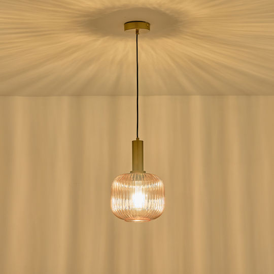 Eurolamp Topaz Κρεμαστό Φωτιστικό Μελί 20x18x120εκ.