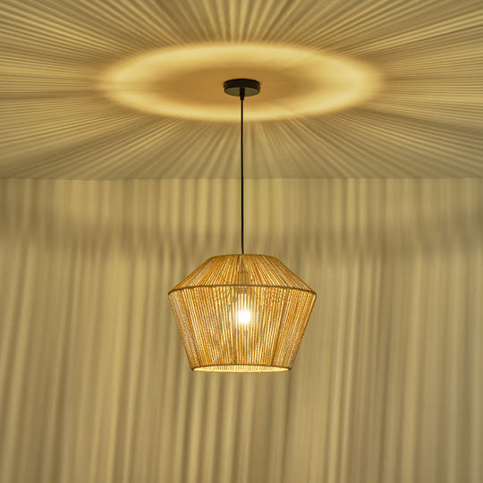 Eurolamp Vento Pendant Light Brown with Socket E27 40x132cm
