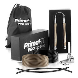 Primafit Speed Pro Jump Rope Professional 3m Adjustable 2 Bearings Extra Rope Weights 2 Protectors Aluminum Handles Carrying Bag Crossfit Boxing MMA Bronze Primafit Speed Pro Jump Rope Professional 3m Adjustable 2 Bearings Extra Rope Weights 2 Protectors Aluminum Handles Carrying Bag Crossfit Boxing MMA Bronze