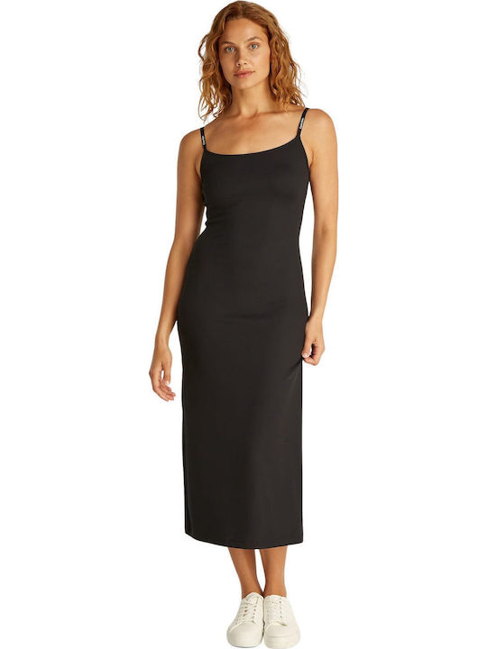 Sommer Midi Damenkleid Schwarz