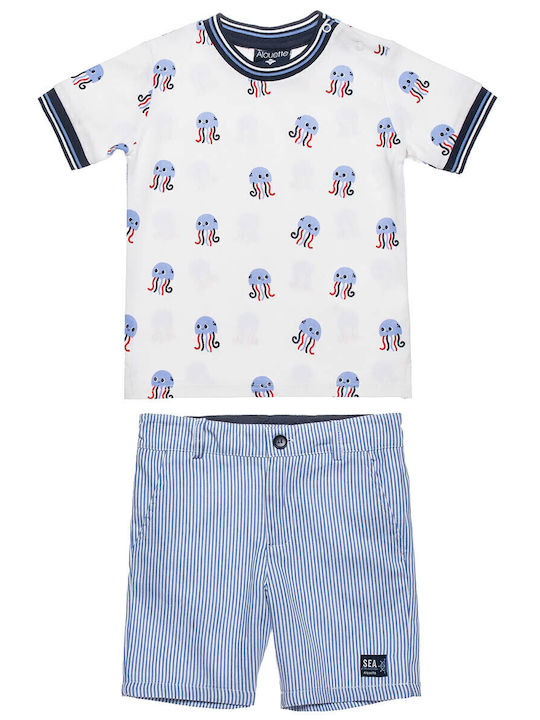 Kinder-Set mit Shorts Sommer 2Stück Weiß