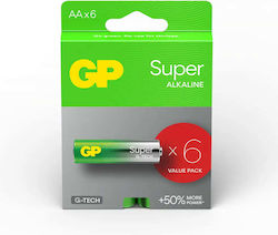 Baterie alcalină GP Super LR6 AA 4+2 bucăți în pachet 1.5V GP-BA-15A21-SBV6