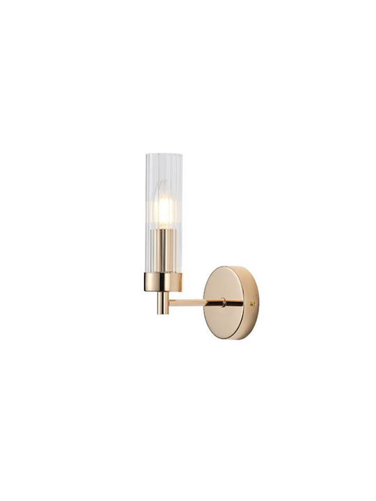 Eurolamp Φωτιστικό Τοίχου με Ντουί E14 Χρυσό 15.5x10x24.5εκ.