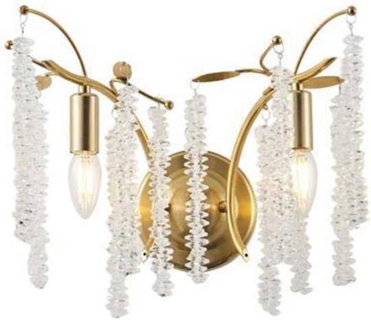 Eurolamp Modern Wall Lamp with E14 Socket Transparent 48x25x30.1cm