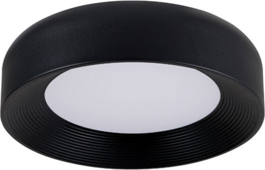 Eurolamp Deckenleuchte 40cm Schwarz mit Integrierte LED