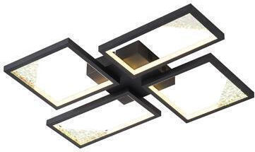 Eurolamp Deckenleuchte montieren 58cm Silber mit Integrierte LED