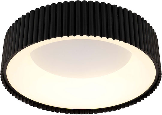 Eurolamp Πλαφονιέρα Οροφής 46εκ. Μαύρη με Ενσωματωμένο LED