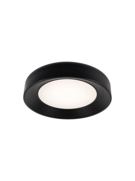 Eurolamp Ceiling Mount Light 50cm Black with Integrated LED
