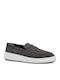 Leder Herren Mokassins in Gray Farbe