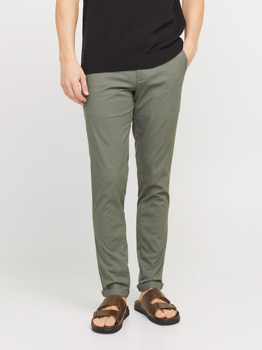 Jack & Jones Панталон Чино Еластичен Каки