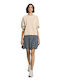 Mini Skirt White Blue