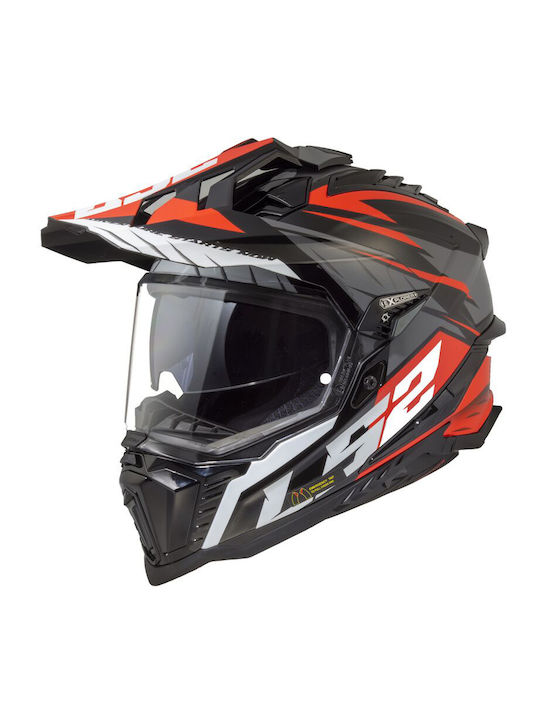 LS2 Explorer MX701 Spire Adventure Red Black Κρ...