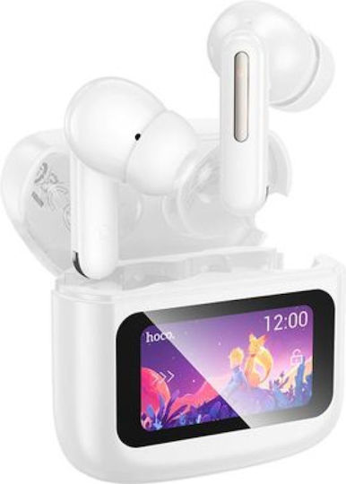 Hoco EQ14 Cool Color In ear Bluetooth хендсфри Слушалки с Кутийка за Зареждане Бял