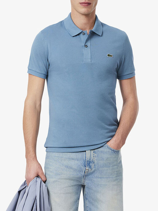Polo Short Sleeve Blouse Cyan