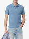 Polo Short Sleeve Blouse Cyan