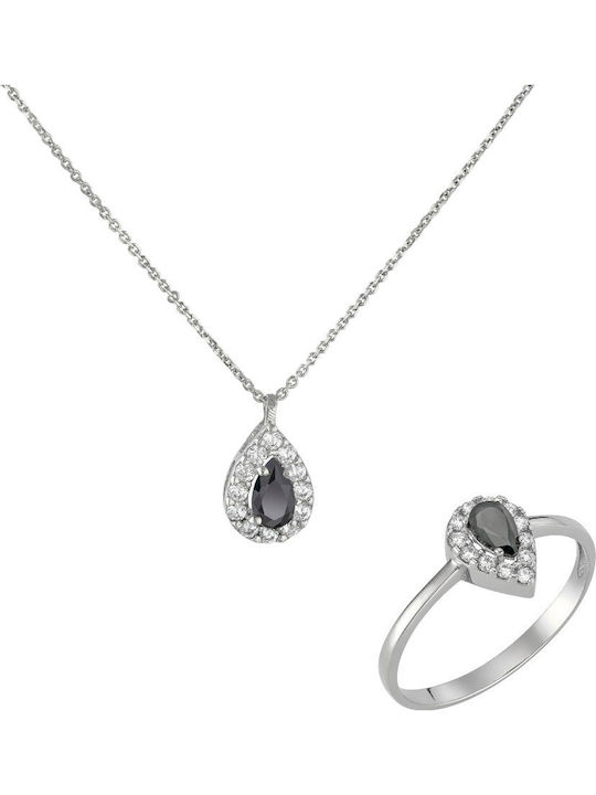 Ioannis Kosmima Set mit Halskette & Ring mit Steinen