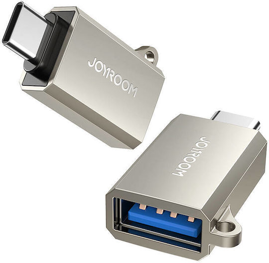Joyroom S-H151 Μετατροπέας USB-C male σε USB-A male Ασημί 1τμχ