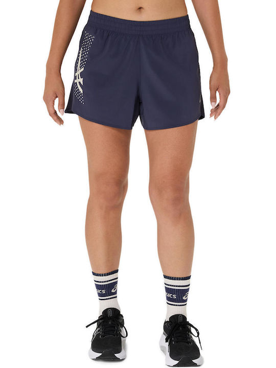 ASICS Icon Γυναικείο Αθλητικό Σορτς Μπλε