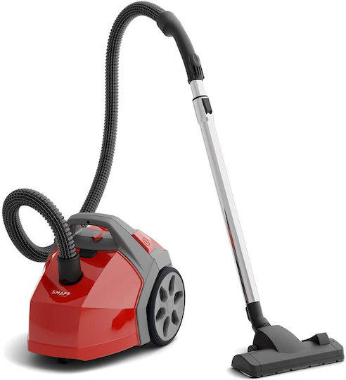 Smapp Dynamic+ Ηλεκτρική Σκούπα 900W με Σακούλα 4lt Κόκκινη