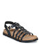 Flache Sandalen für Damen in Schwarz Farbe