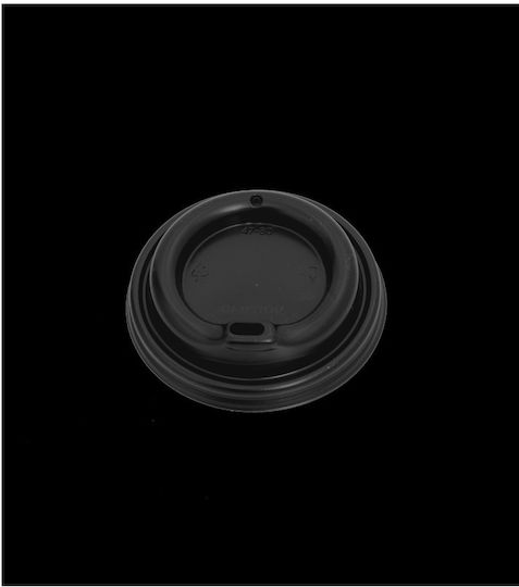 Plastikdeckel PS Schwarz TL-80 Röhrenbecher 8-12oz 100 Stück Tefaco 017092