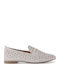 Leder Damen Loafers in Gray Farbe