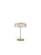 Eurolamp Lobby Metall Tischlampe LED mit Gold Schirm und Basis