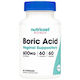 Nutricost Boric Acid Vaginal Intimate Area Vaginal Ovules 60pcs