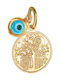 Kontopoulos Necklace Constantine Amulet Eye from Gold 9 K