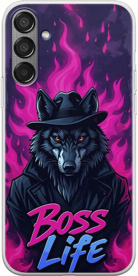 Boss Life Wolf Samsung Galaxy M55 5G Flexible TPU Transparent Silicone