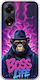 Гъвкав прозрачен силиконов калъф Boss Life Chimpanzee за Oppo A98 5g