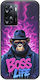 Boss Life Schimpanse Oppo A57s Schwarzes TPU Schwarzes Silikon