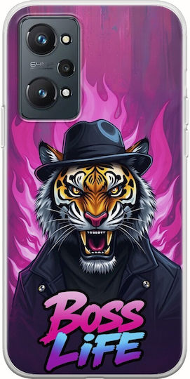 Husă flexibilă din silicon transparent Boss Life Tiger pentru Realme GT 2 5G