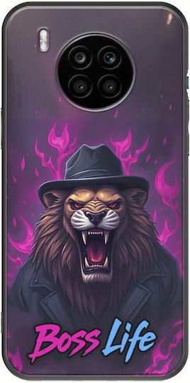 Husă Boss Life Lion pentru Huawei Nova 8i, TPU Negru, Silicon Negru