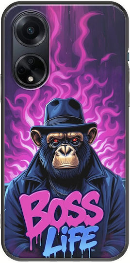Boss Life Chimpanzee Oppo A98 5g Black TPU Black Silicone