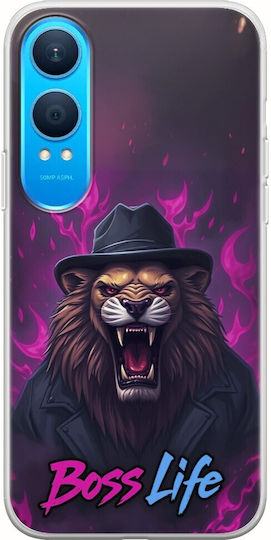 Boss Life Lion OnePlus Nord CE4 Lite 5G Гъвкав TPU Прозрачен Силикон
